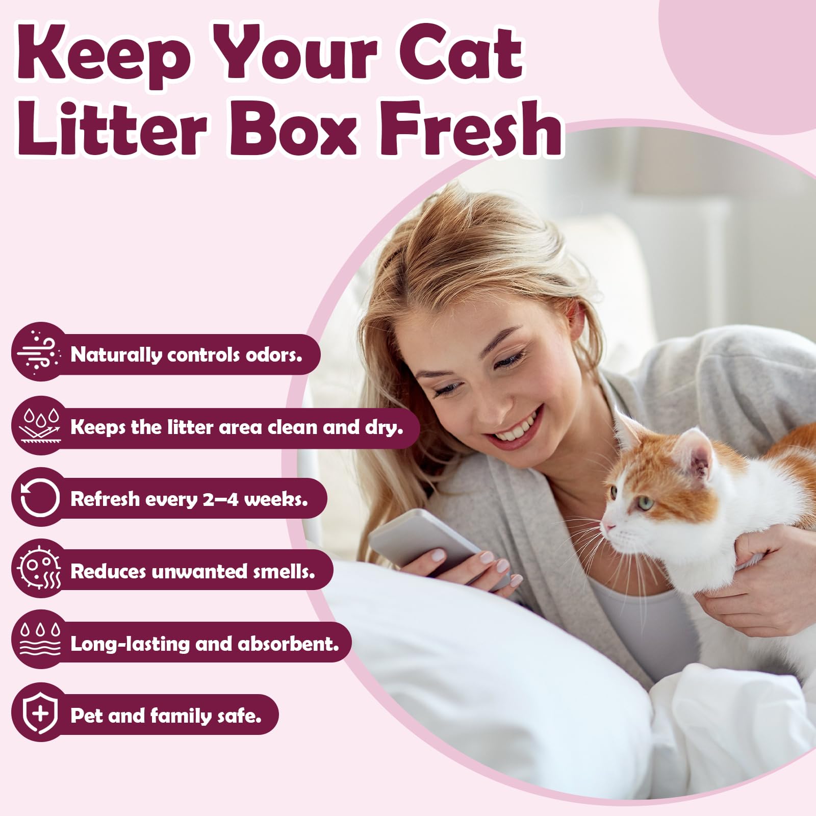 4-Pack Deodorizer Refills Compatible with Pet ScoopFree SmartSpin Self-Cleaning Cat Litter Box, Natural Plant-Based Air Freshener Cartridges, Lasts Up to 30 Days Each - image 4