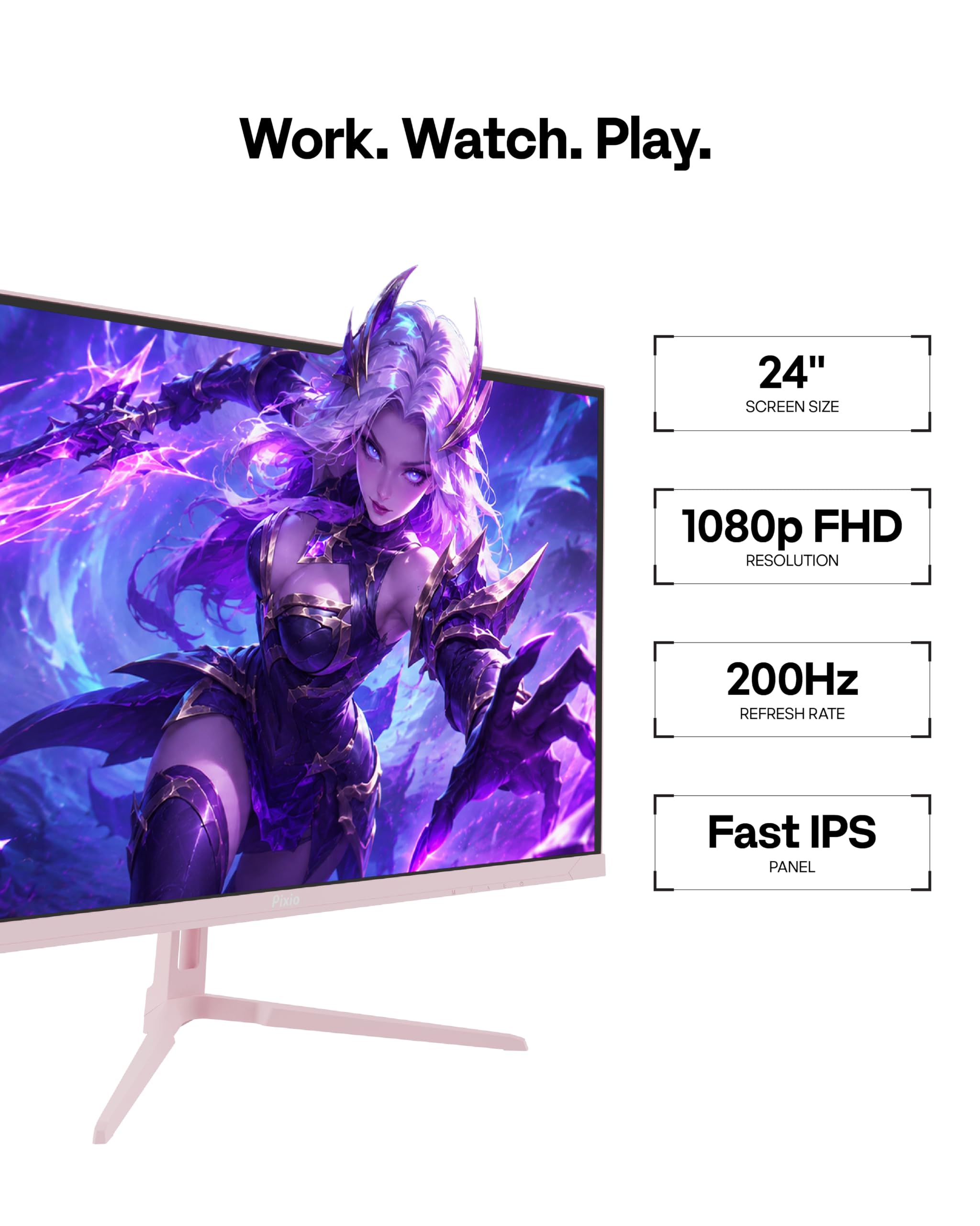 Amazon.co.jp: Pixio PX248 ウェーブピンク 24インチ 200Hz
