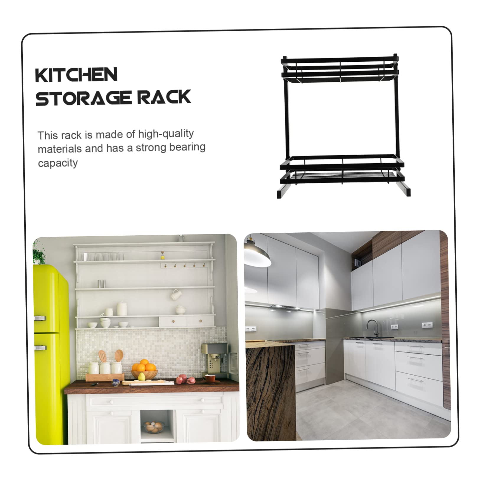 Alipis 1pezzi Mensola Portaoggetti in Ferro Doppio Porta Spezie Organizer Per Spezie Accessorio Da Cucina Forniture Da Cucina Per Aumentare Spazio Di Stoccaggio