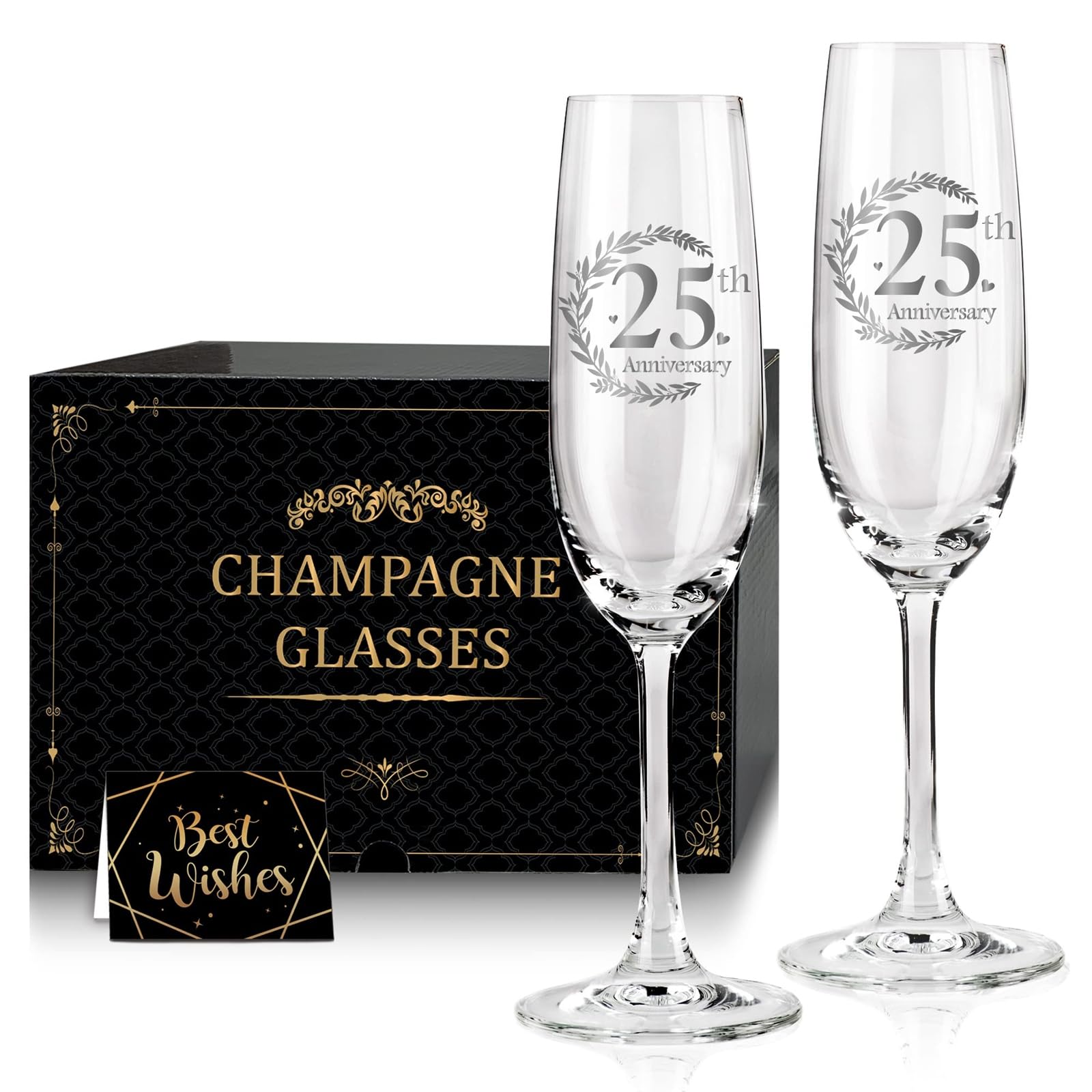 Tom Boy 25th Anniversary Champagne Flutes
