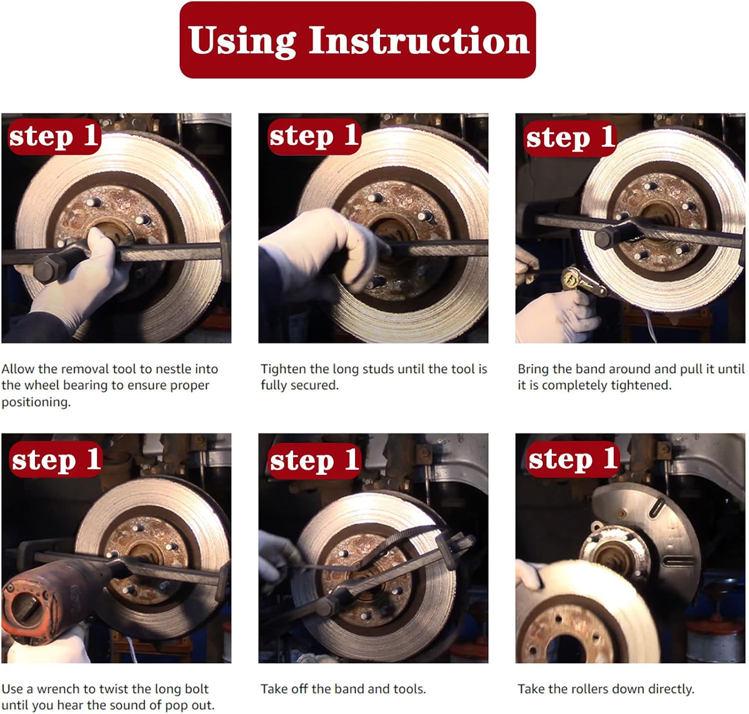 6980 Brake Drum and Rotor Puller Removers Steel Heavy Duty Brake Drum Hub Puller for Removing Hub Drums, Rotors, Drive Wheels, Gears, Flywheels, Pulleys