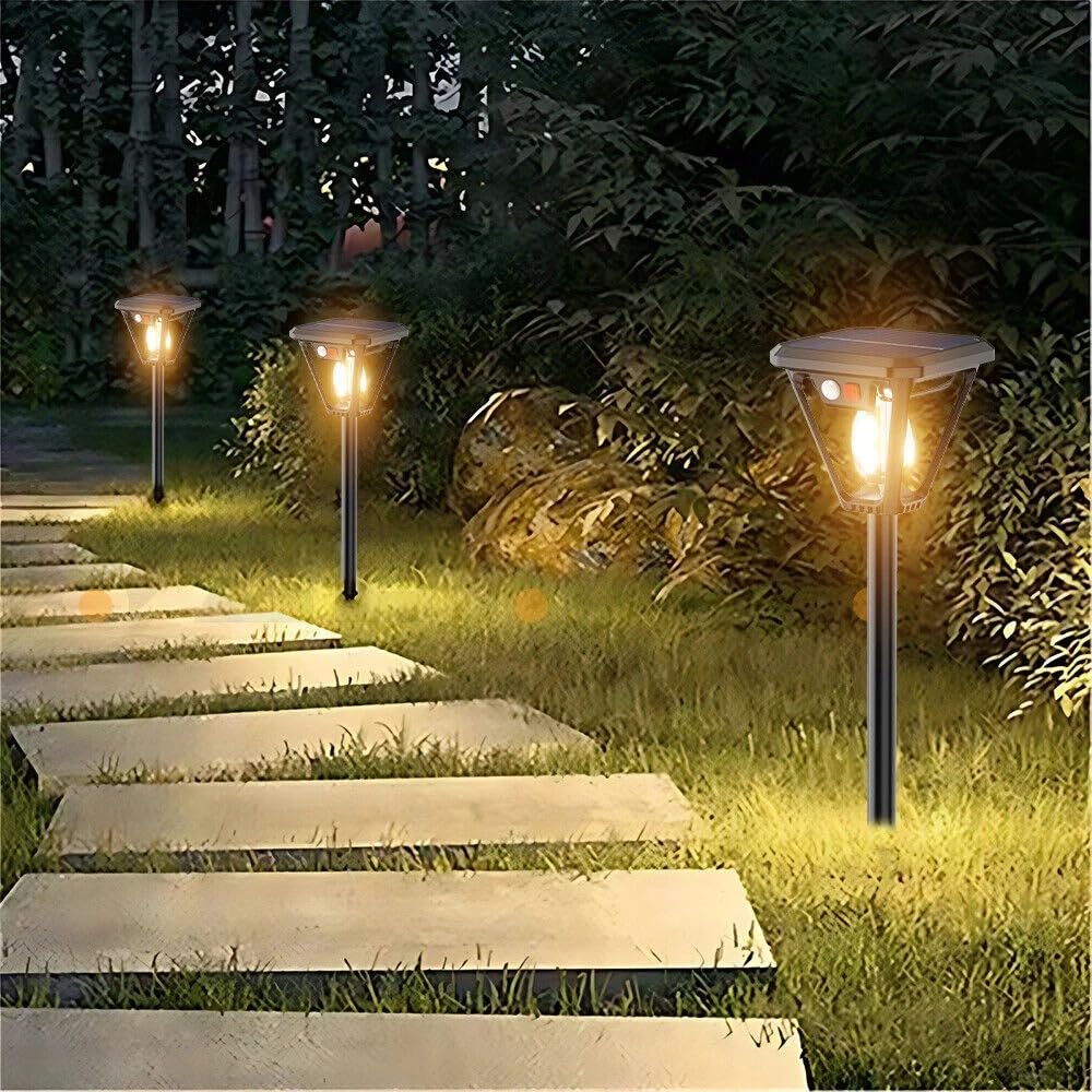 WIDEWINGS Solar Lights with Motion Sensor - Outdoor Garden Lights -7