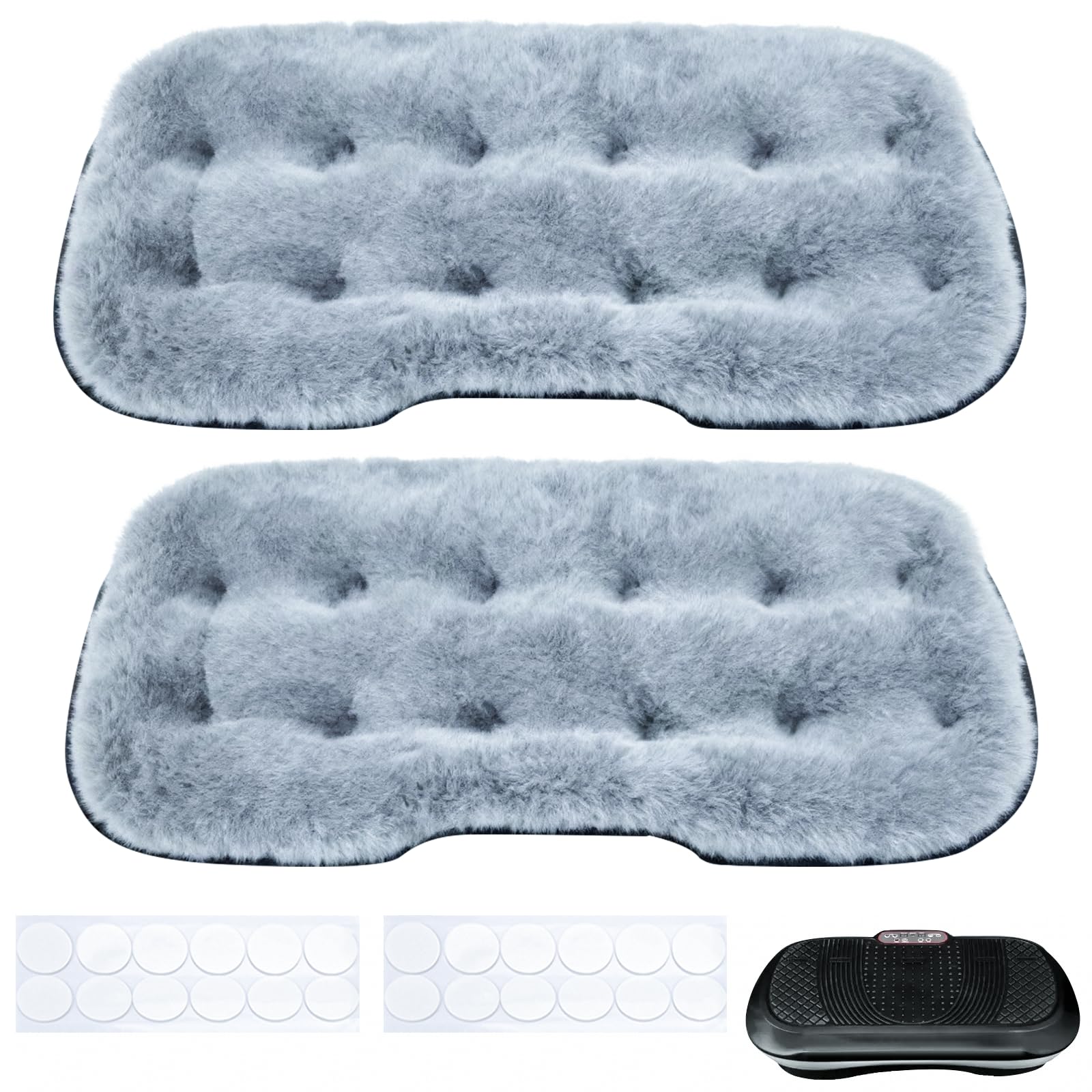 2 PCS Faux Fur Rug for Lifepro Waver Vibration Plate Exercise Machine Fur Rug for Lifepro Waver Wvr