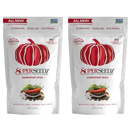 Miniatura 13 de SuperSeedz Pepitas de calabaza tostadas al horno - Canela y azúcar, veganas, Whole 30, paleo, bocadillos saludables, 8g de proteína vegetal