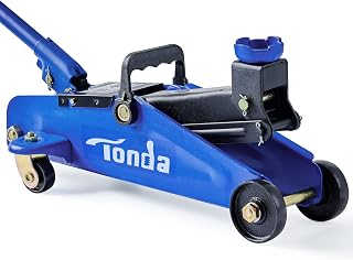 TONDA 2 Ton Hydraulic Floor Jack - 3800 lb Capacity Portable Car Lift, 4.9-11.8" Lift Range for Sedans SUVs Coupes, Blue