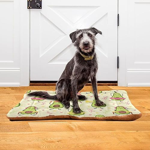 Miniatura 6 de Divertida cama lavable de aguacate para perros pequeños, tapetes suaves y portátiles para mascotas, cama antideslizante para perros y gatos, cómoda