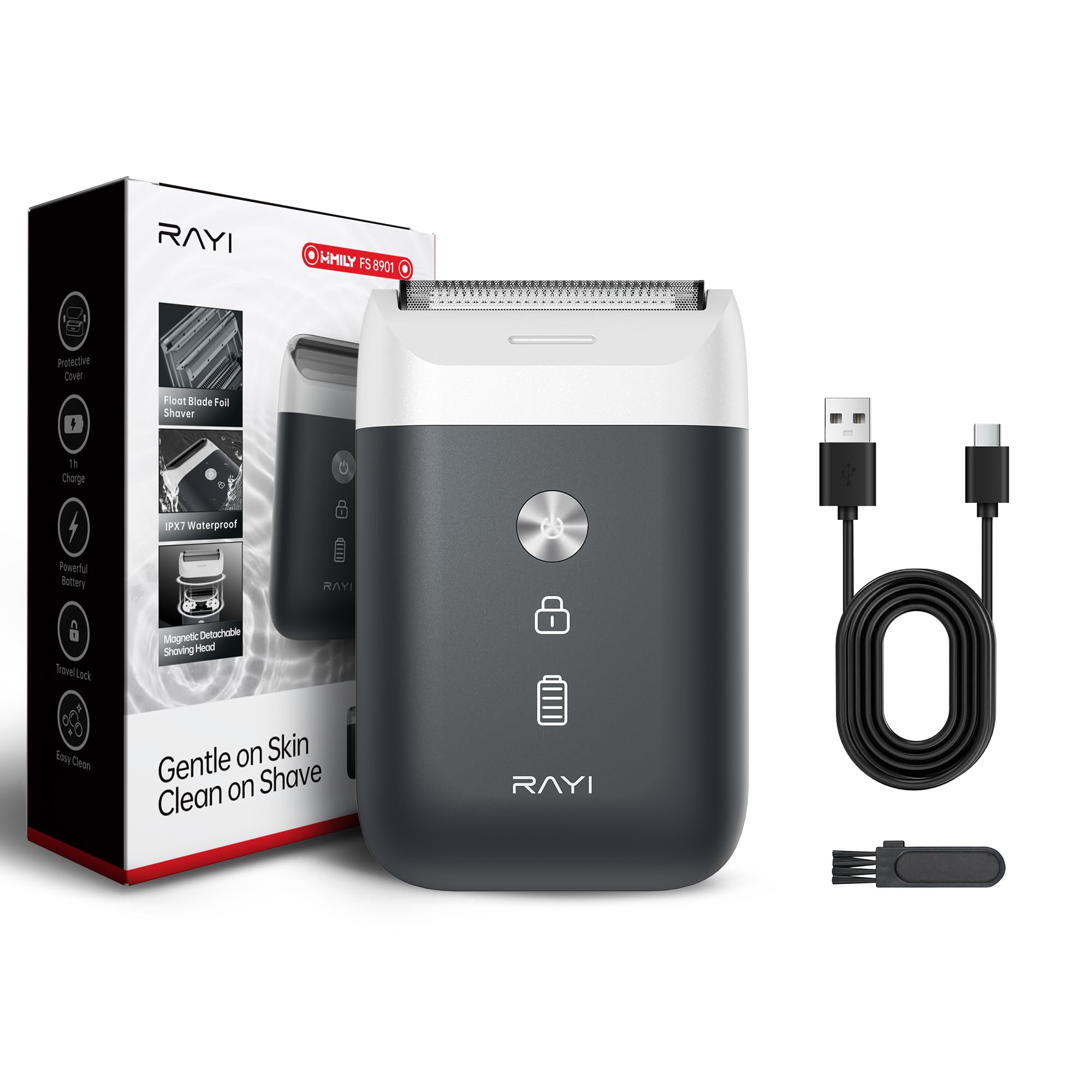 RAYI Portable Electric Razor for Men with