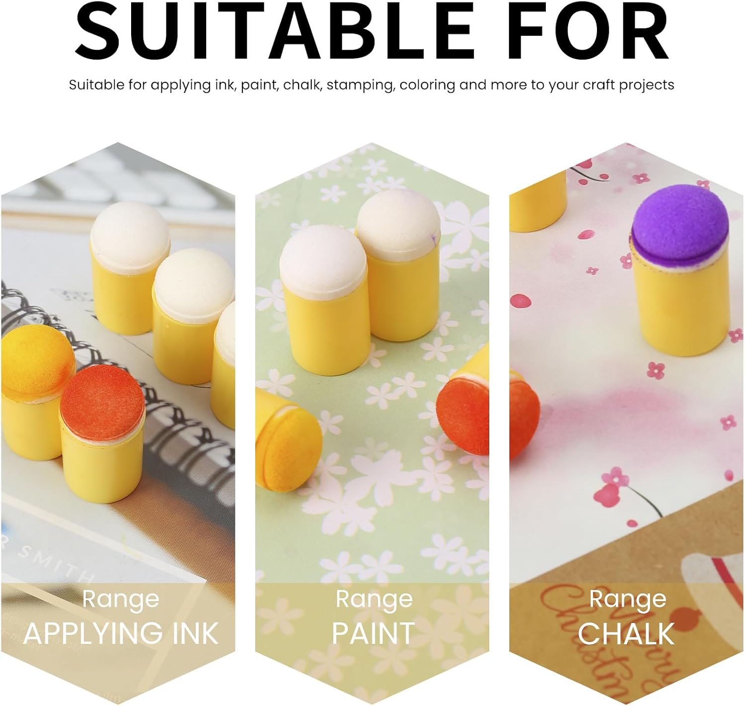 40PCS Sponge Daubers W/Storage Case -Applicator for Stenciling, Sponging, and Creating Detailed Effects - Great for Applying Ink, Chalk, Paint, and More to Your Projects image 4