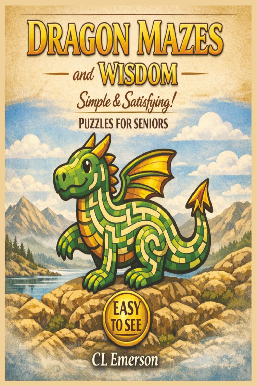 Dragon Mazes and Wisdom: Simple & Satisfying Easy-to-See Dragon Mazes for Relaxation: Large Print Puzzles for Seniors & Adults. Easy Dragon Mazes: ... Puzzle. | 6x9 Size is easy to hold and carry.