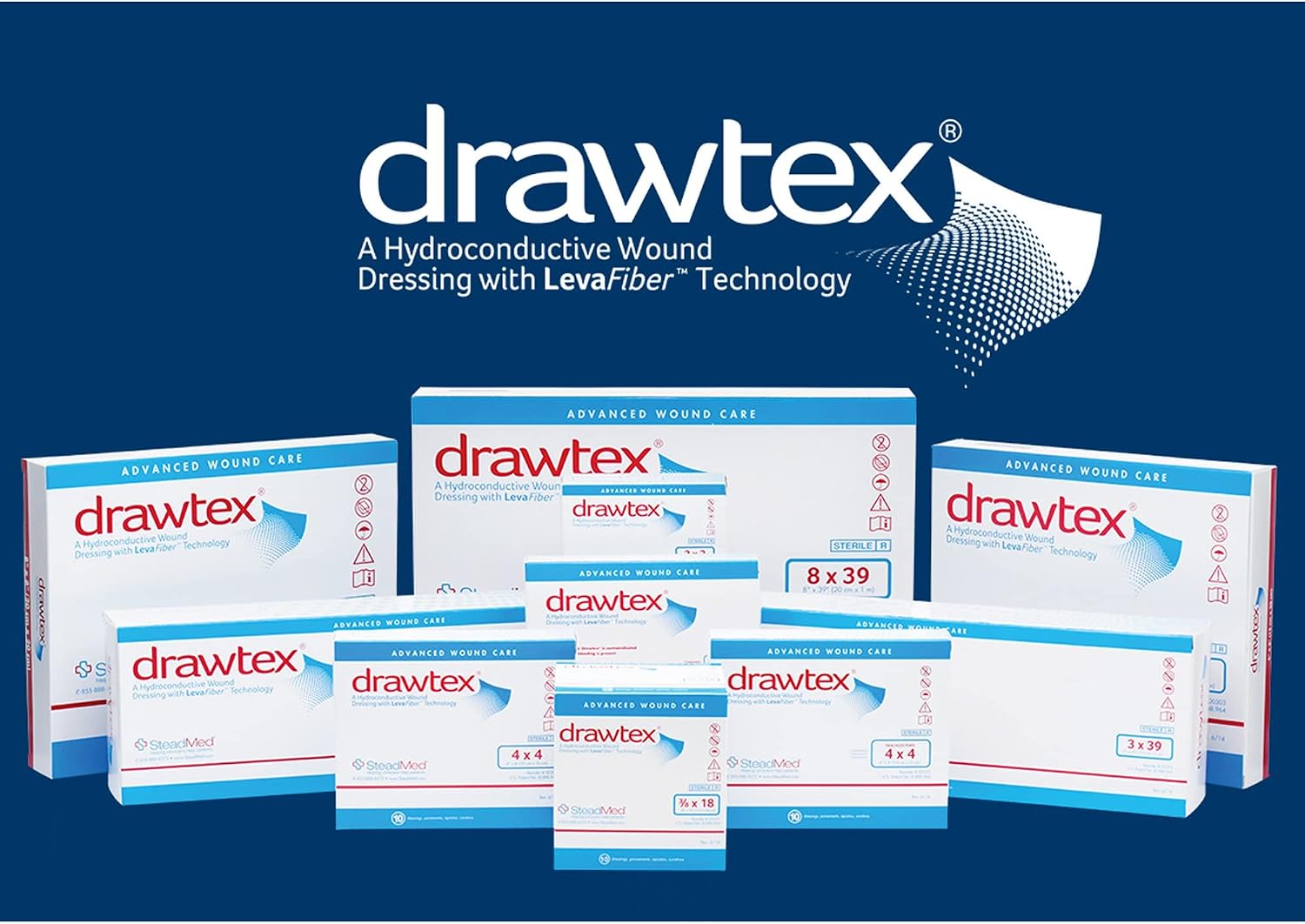 Drawtex Sterile Hydroconductive Wound Dressing Square 4 x 4 00302 1 EA