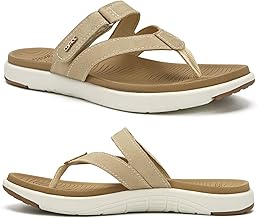 COFACE Womens Orthopedic Flip Flops Ladies Slip On Athletic Yoga Mat Memory Foam Cushion Thong Sandals Comfy Plantar Fasciitis Arch Support