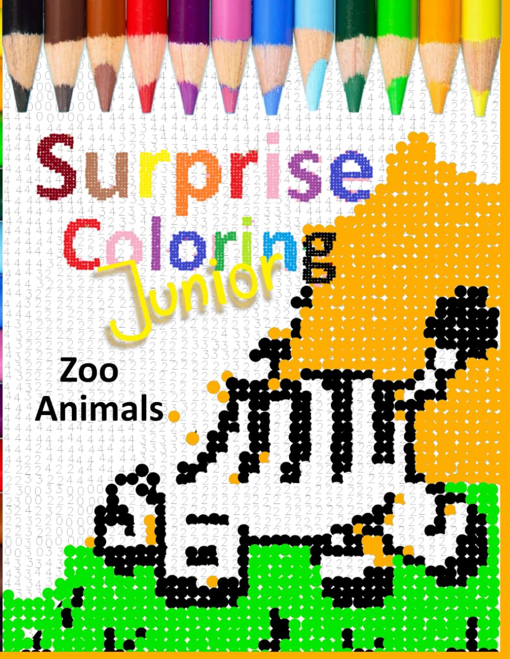 Surprise Coloring Junior - Zoo Animals: Color by numbers puzzles for children