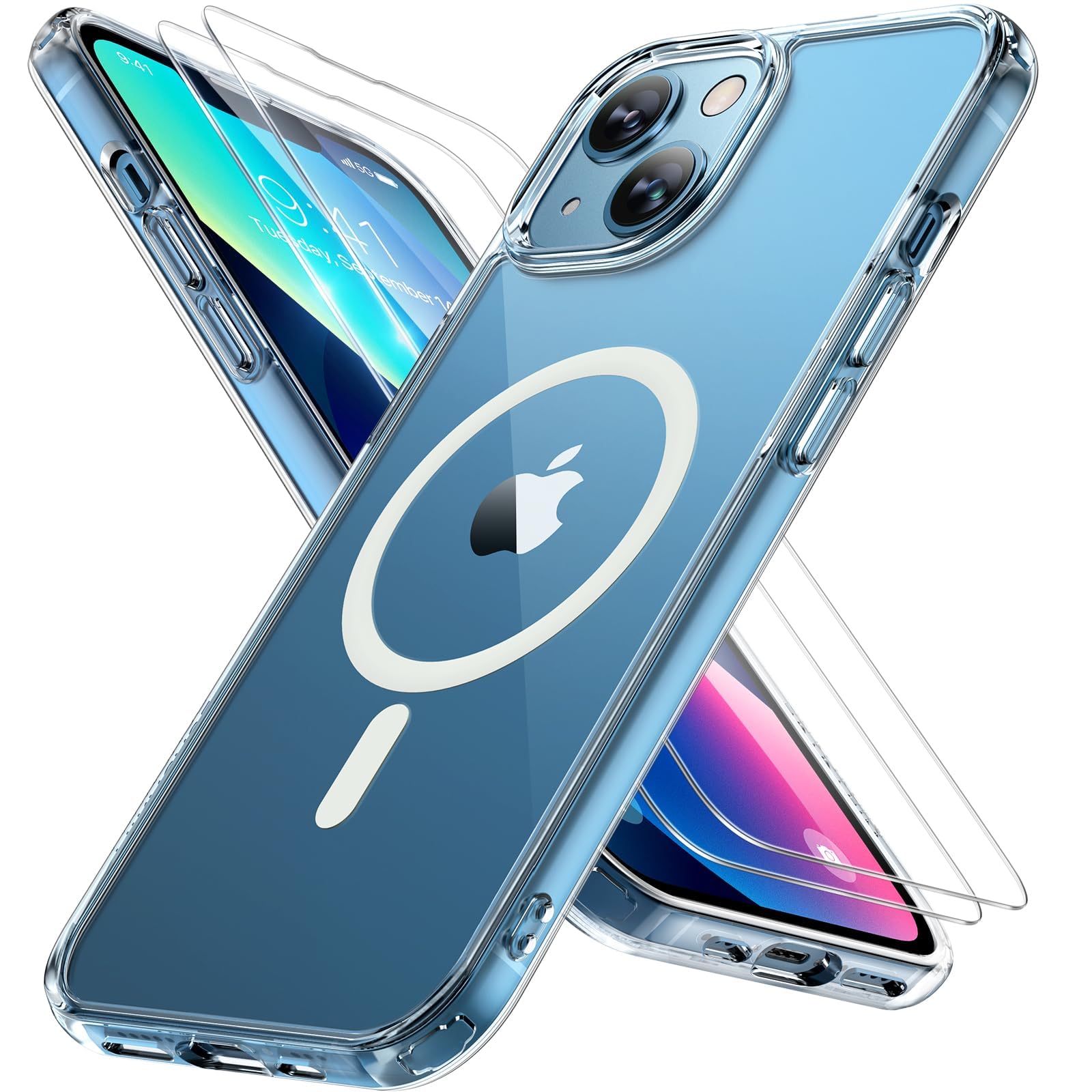 Miracase Magnetisch für iPhone All Series Hülle mit Magsafe [TOP Militärschutz & Magnetkraft] Stoßfest Kratzfest mit Samtiger Haptik Extrem Langlebig Handyhülle für iPhone