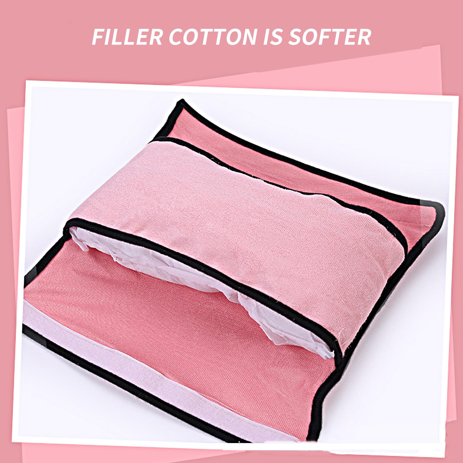 4 almohadillas para el cinturón de seguridad, 2 almohadillas extraíbles para el cinturón de seguridad del coche 2 almohadillas protectoras(rosa)