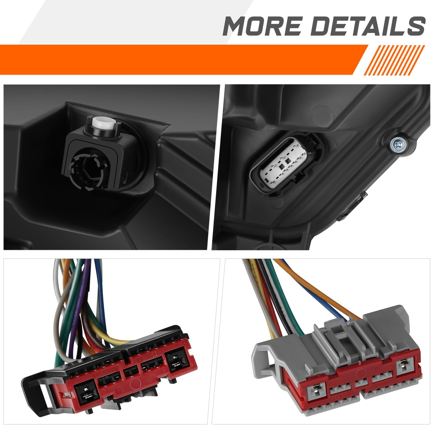 PM PERFORMOTOR Headlight Assembly Compatible with 2020-2024 Ford Explorer, Driver Left Side, Black Housing Amber Reflector