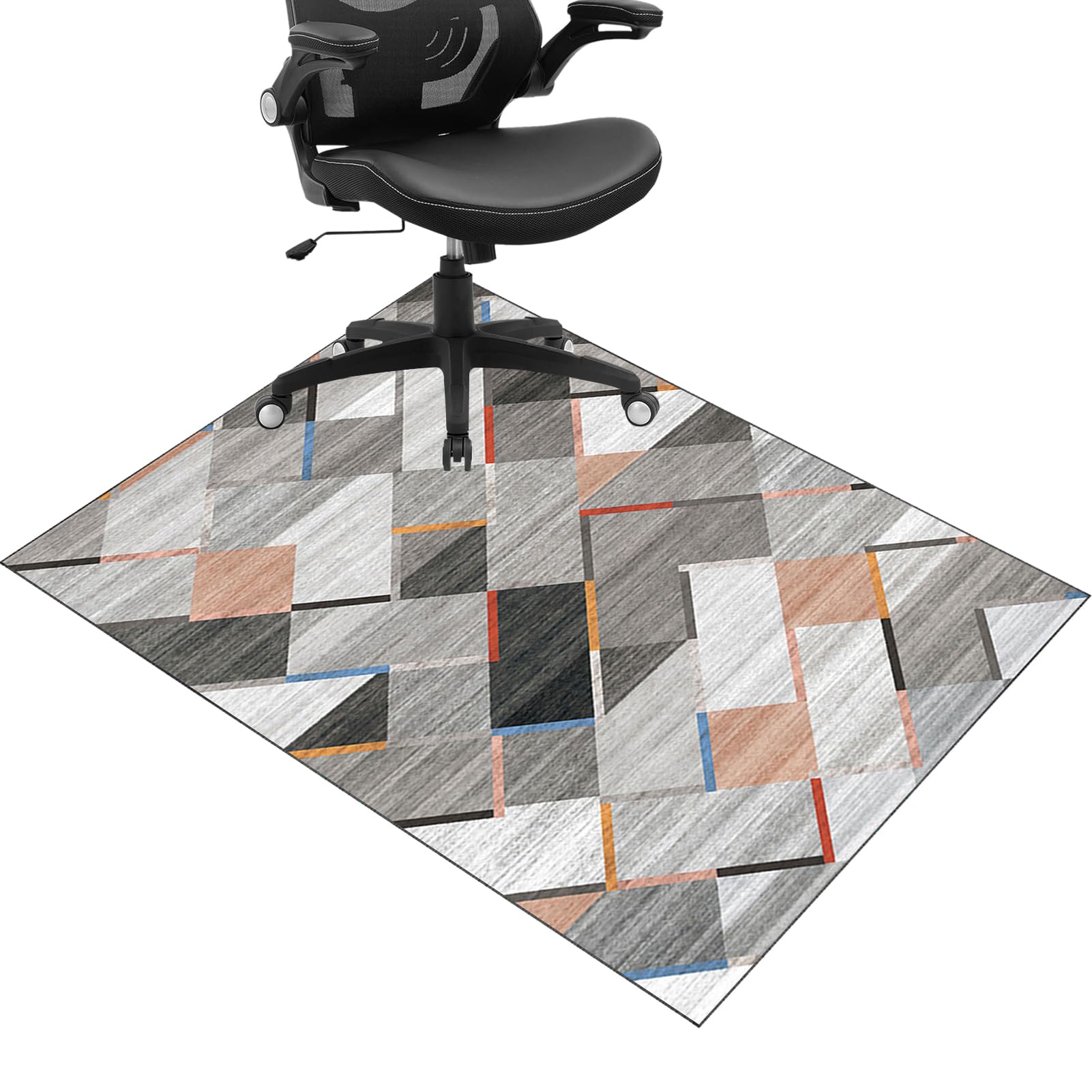 Office Chair Mat for Carpeted Floor, Computer Gaming Chair Mat, Heavy Duty Carpet Protector Chair Mat for Easy Glide, Carpet Chair Mats, Hardwood Floor Protector Mat for Home and Office 130 x 150 cm