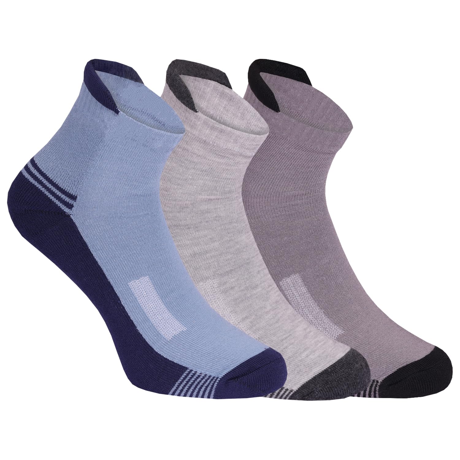 usoxo Men's Low Cut Socks I Non-Slip with Ankle Length Combed Cotton with Soft Breathable I Anti-Microbial, Anti-Odor I Free Size Comfortable Sock for Casual Sports Running & Hiking (3 Pair)-picture-29