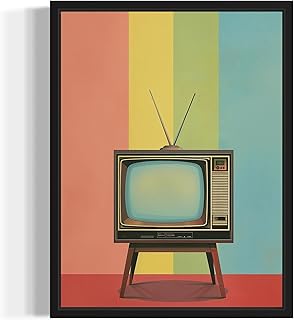 Television Set Pop Art Poster Print, Vintage Retro Wall Art Decor Paintings Classic Artwork for Bedroom Living Room Decorations. (Television Set, 11x14 inches (Unframed))