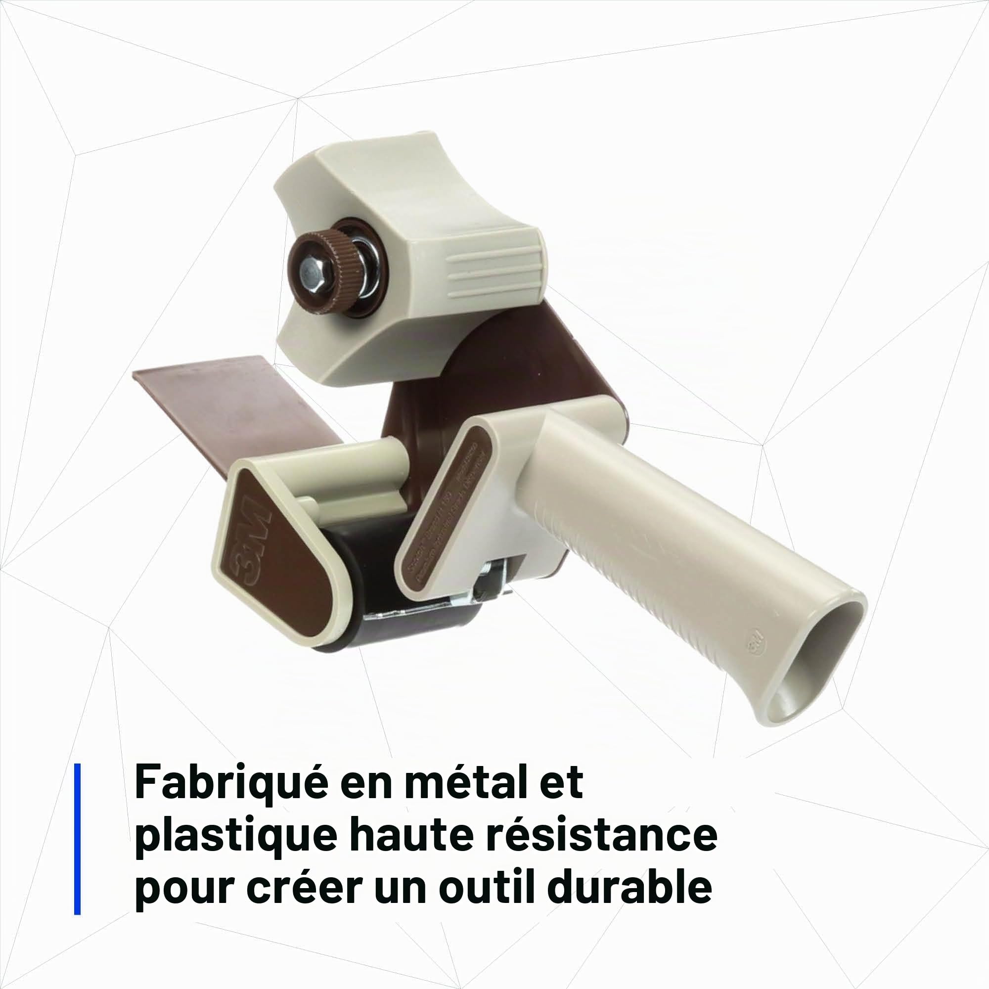 Scotch H183 Dévidoir de ruban adhésif industriel pour ruban adhésif 7,6 cm – Léger et portable pour l'emballage commercial, l'expédition, le déménagement, le carton et le scellage de boîte
