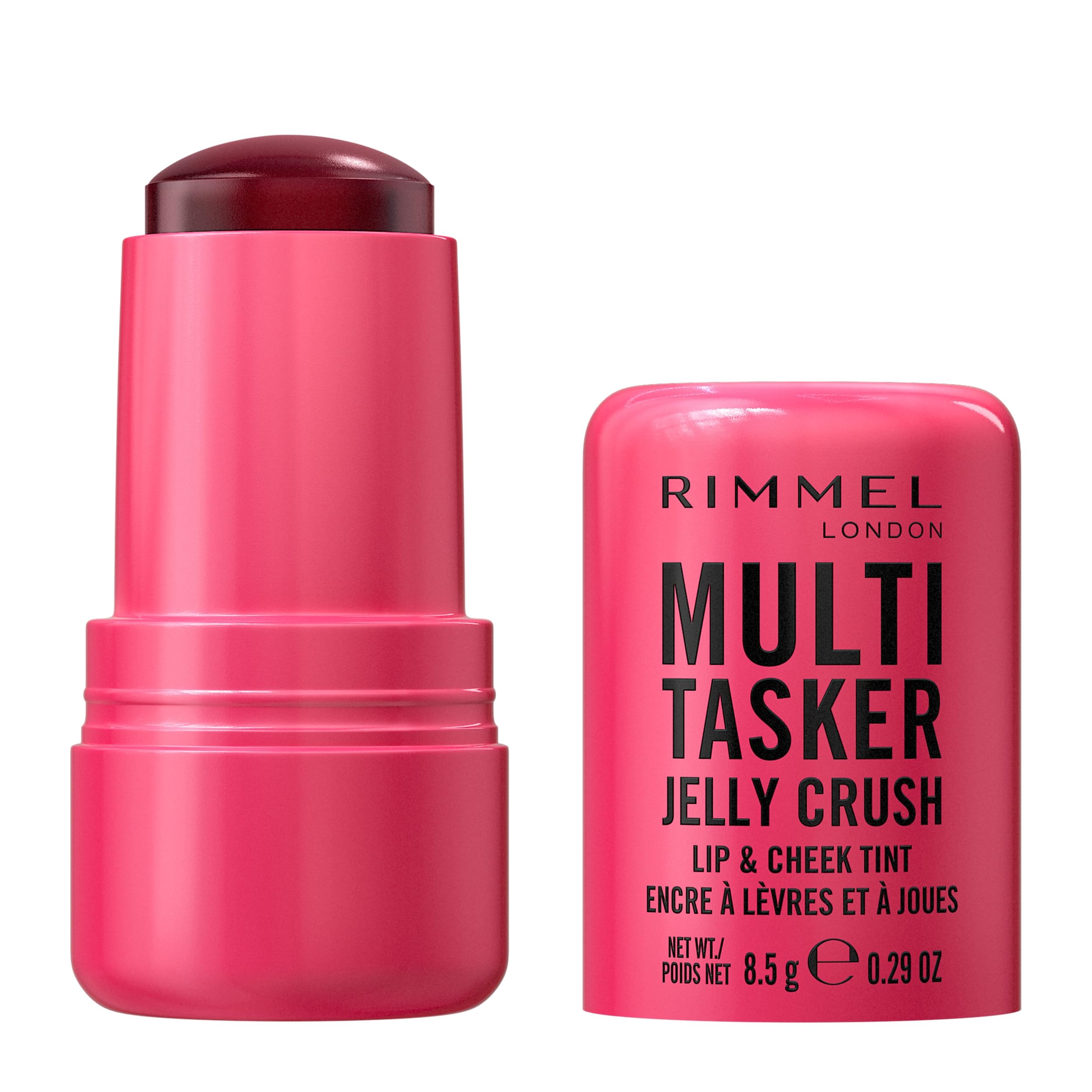 Rimmel Multi Tasker Jelly Crush Lip & Cheek Tint, 150 Red Pepper, Hydrating Blush and Lip Stain, Easy Removal, Infused with Moisturising Niacinamide, 8.5g