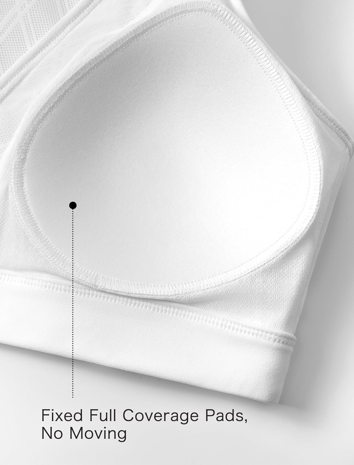 Yvette V Neck Diamond Mesh Yoga Sports Bra Light Support with Built-in Pads Wireless Bra Cropped Tank Top - Image 5