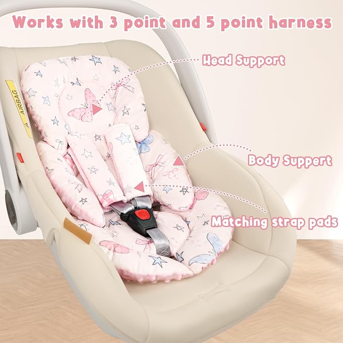 Inserto reversible para asiento de bebé con soporte miniatura 4