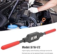 Vista 3 de Hilitand Mango de llave de grifo ajustable de acero 45# para grifos 3/16-1/2 (M4-), herramienta de llave de roscado de escariador estándar de EE. UU