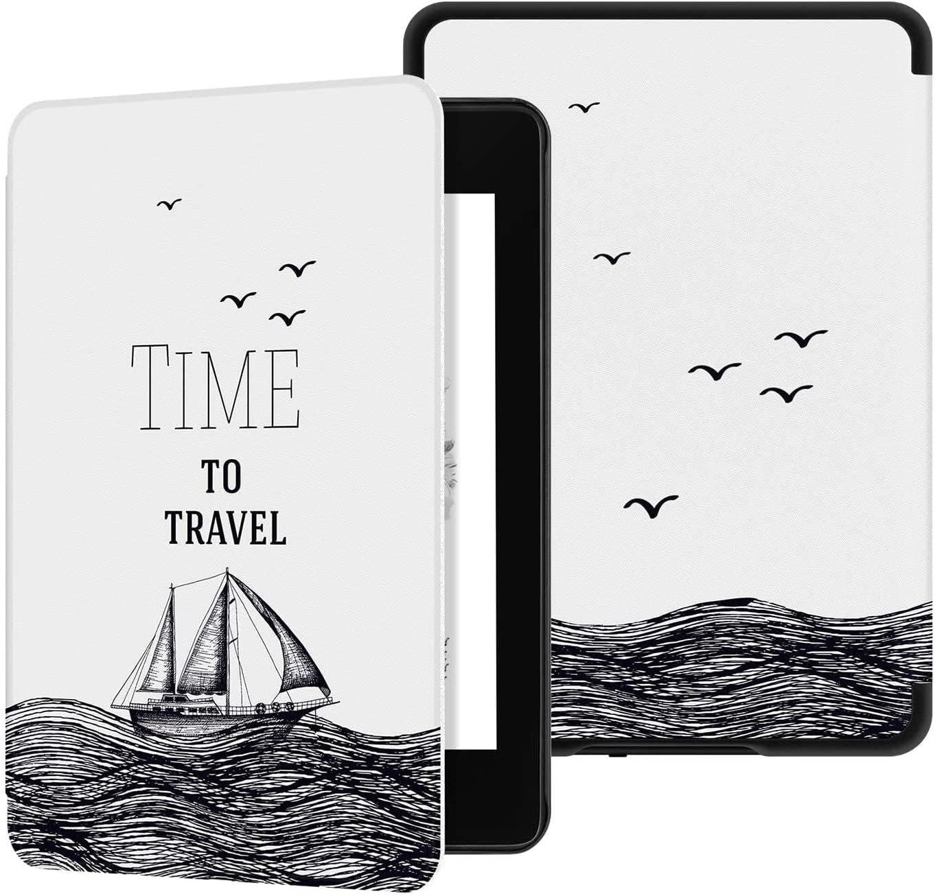 YIMICO Case for Kindle 11th Gen 2022 Released - Durable Cover with Auto Wake/Sleep fits Amazon Kindle 2022 (Will not fit Kindle Paperwhite or Kindle Oasis or Kindle 2019) (Sailboat)