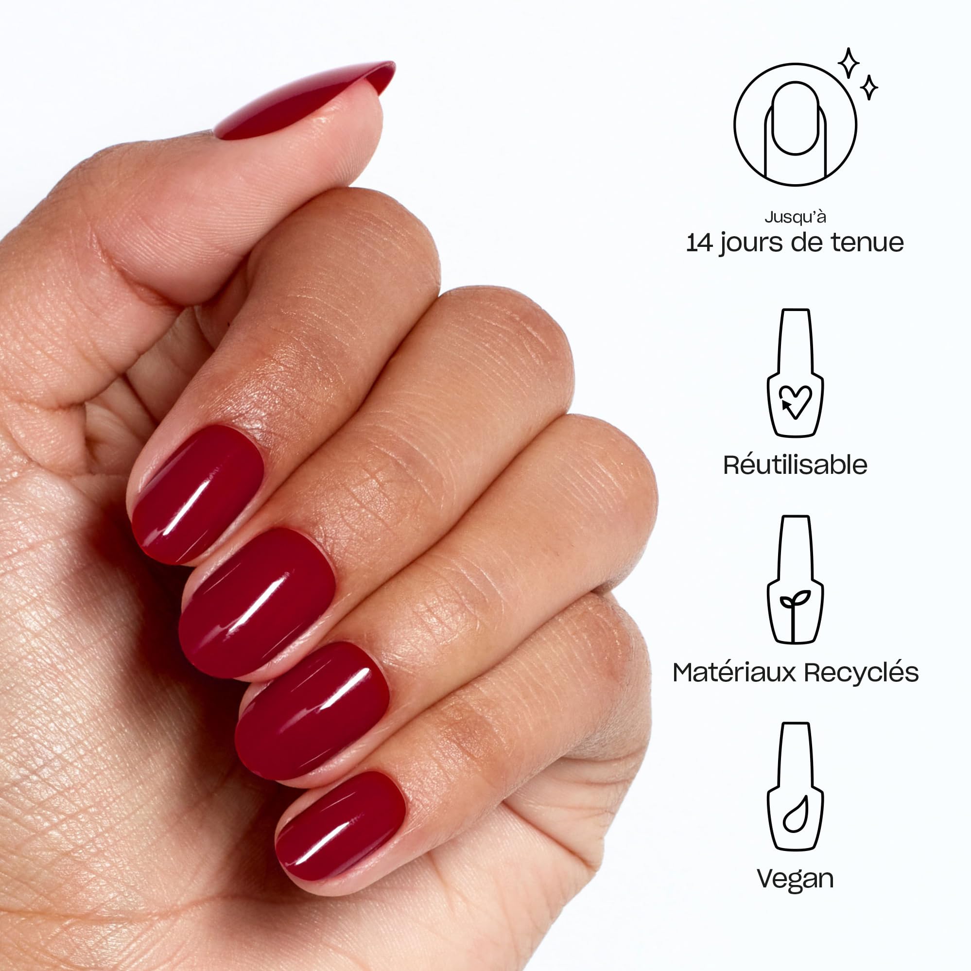 OPI xPRESS/ON - Faux ongles effet gel, tenue jusqu'à 14 jours - Kit incluant 30 faux ongles, 1 lime doule face, 1 stick de colle, 1 bâtonnet cuticules et 1 lingette nettoyante