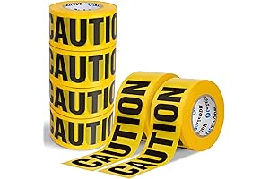 Yellow Caution Tape 6-Pack, Enhanced Safety for Construction and Hazard Zones
