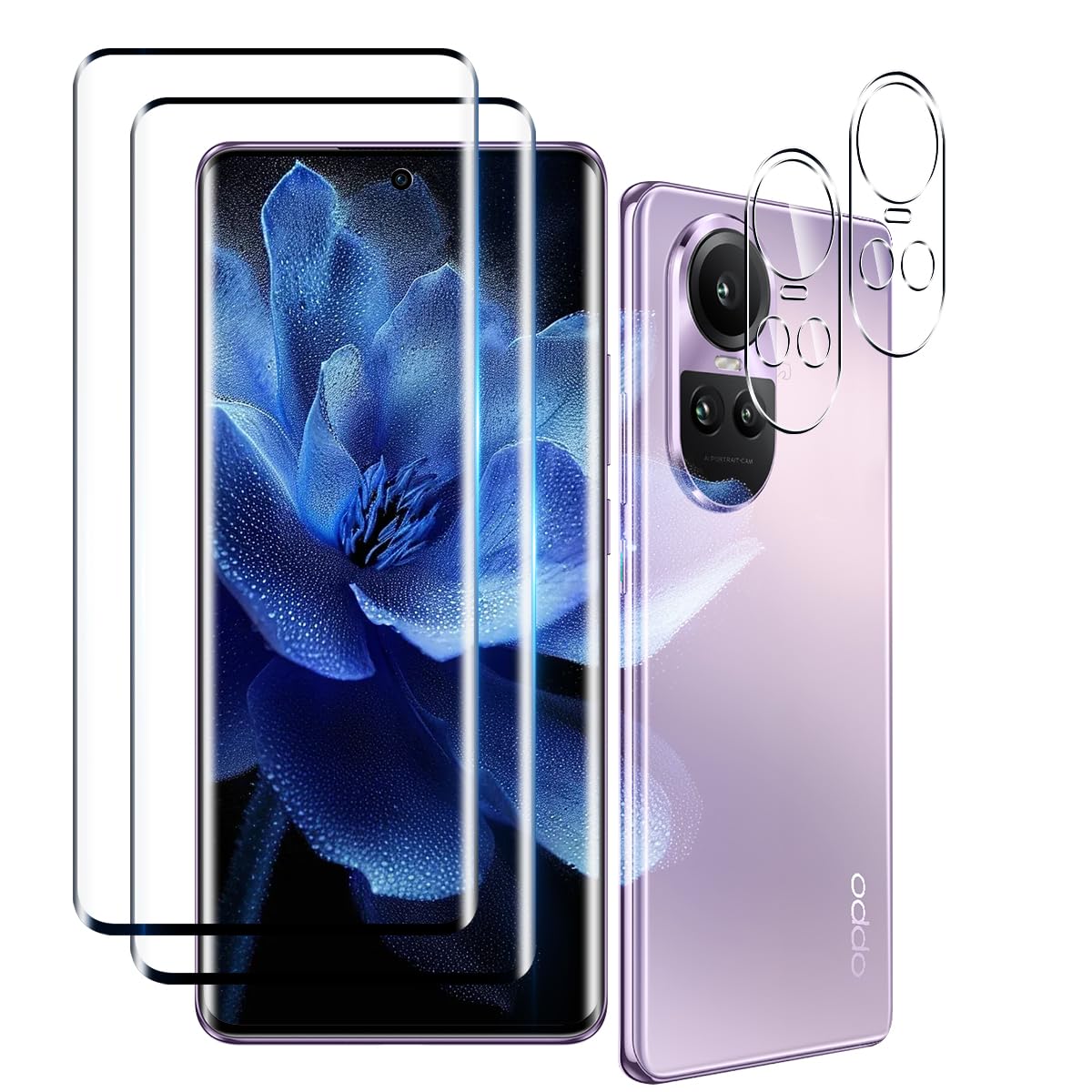 Amazon | 【2+2枚セット】 For OPPO Reno 10 Pro 5G ガラスフィルム (2 
