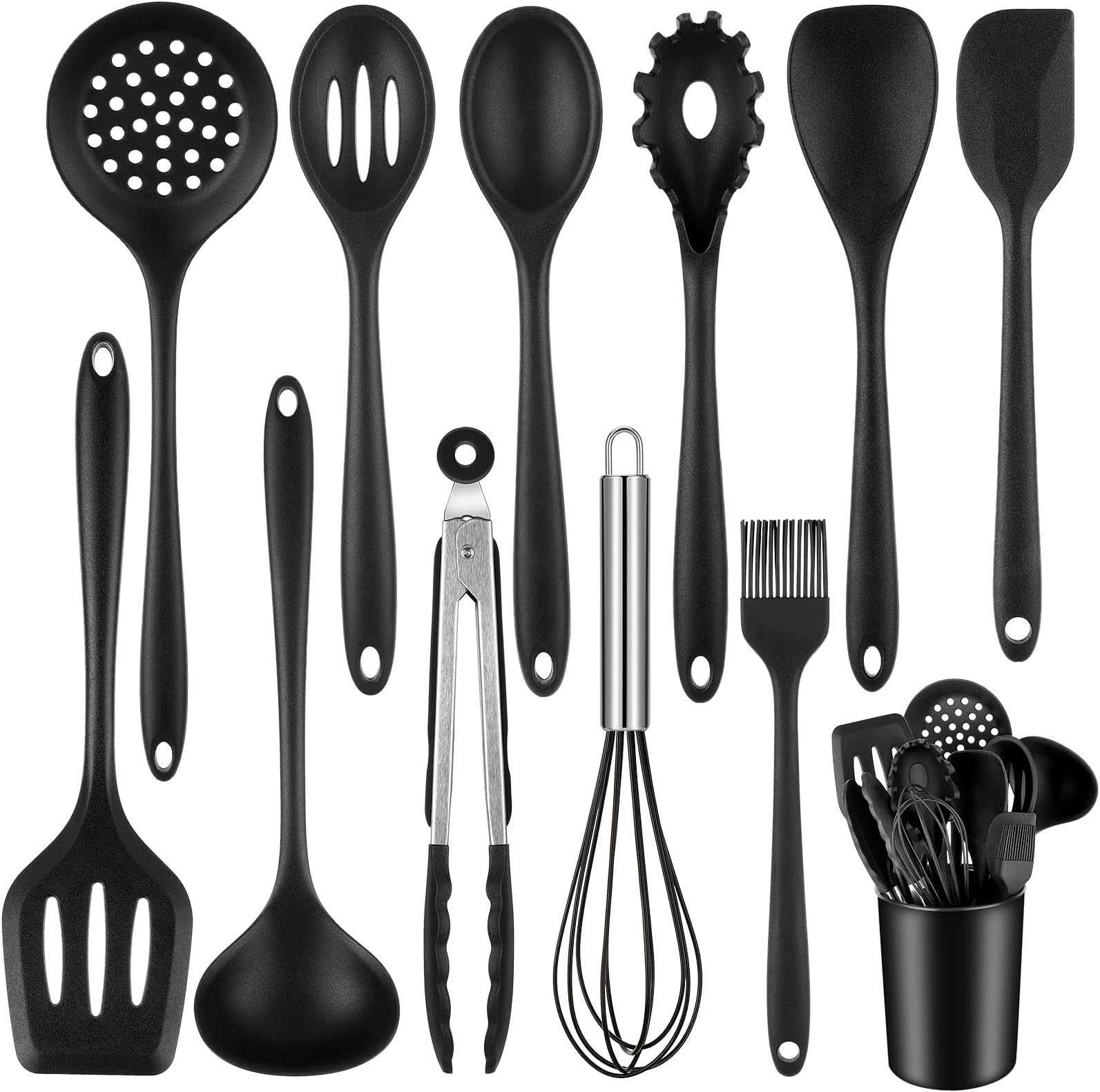 Royouzi 22Pcs Ustensiles de Cuisine, Silicone Ustensiles de Cuisine Kit ...