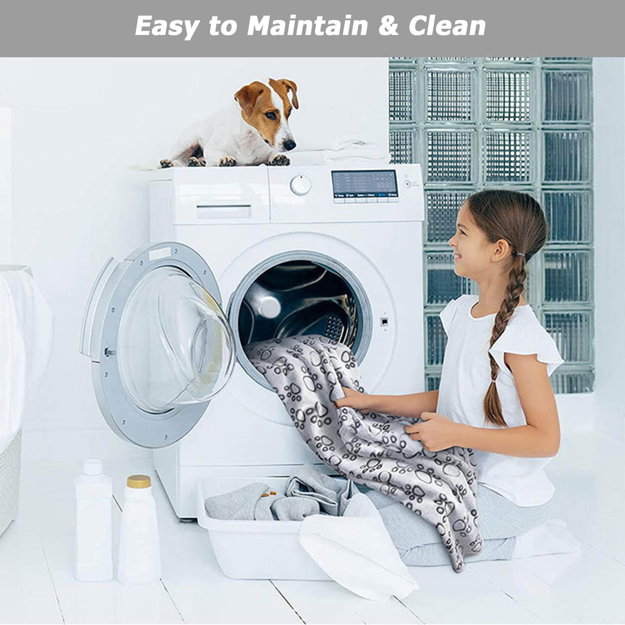 Mantas esponjosas para perros, mantas para cachorros, mantas para gatos, mantas para mascotas, mantas cálidas para dormir, antiarañazos, para cama, sofá, muebles (gris, 2 unidades, 200 x 160