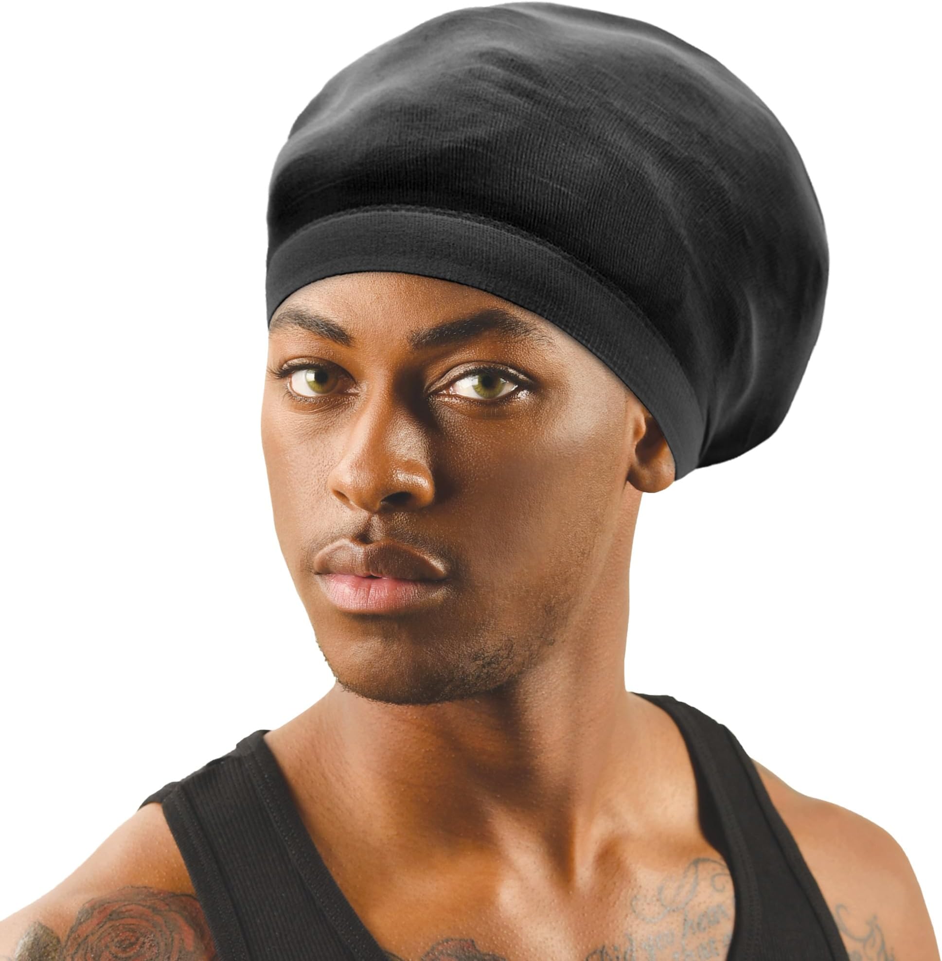 TitanDreadlock Stocking Cap - Black Shower Cap, Bonnet for Sleeping, Skull Cap, 1PC
