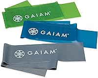 Gaiam Restore Resistance Band Kit Set - 3 Color-Coded Levels for Strength, Flexibility & Yoga Workouts