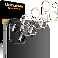 Vista 28 de UniqueMe para Paquete de 3 Protectores de Lente de Cámara para iPhone 15 Pro/iPhone 15 Pro Max, [Protección contra Caídas] [Compatible con Fundas]