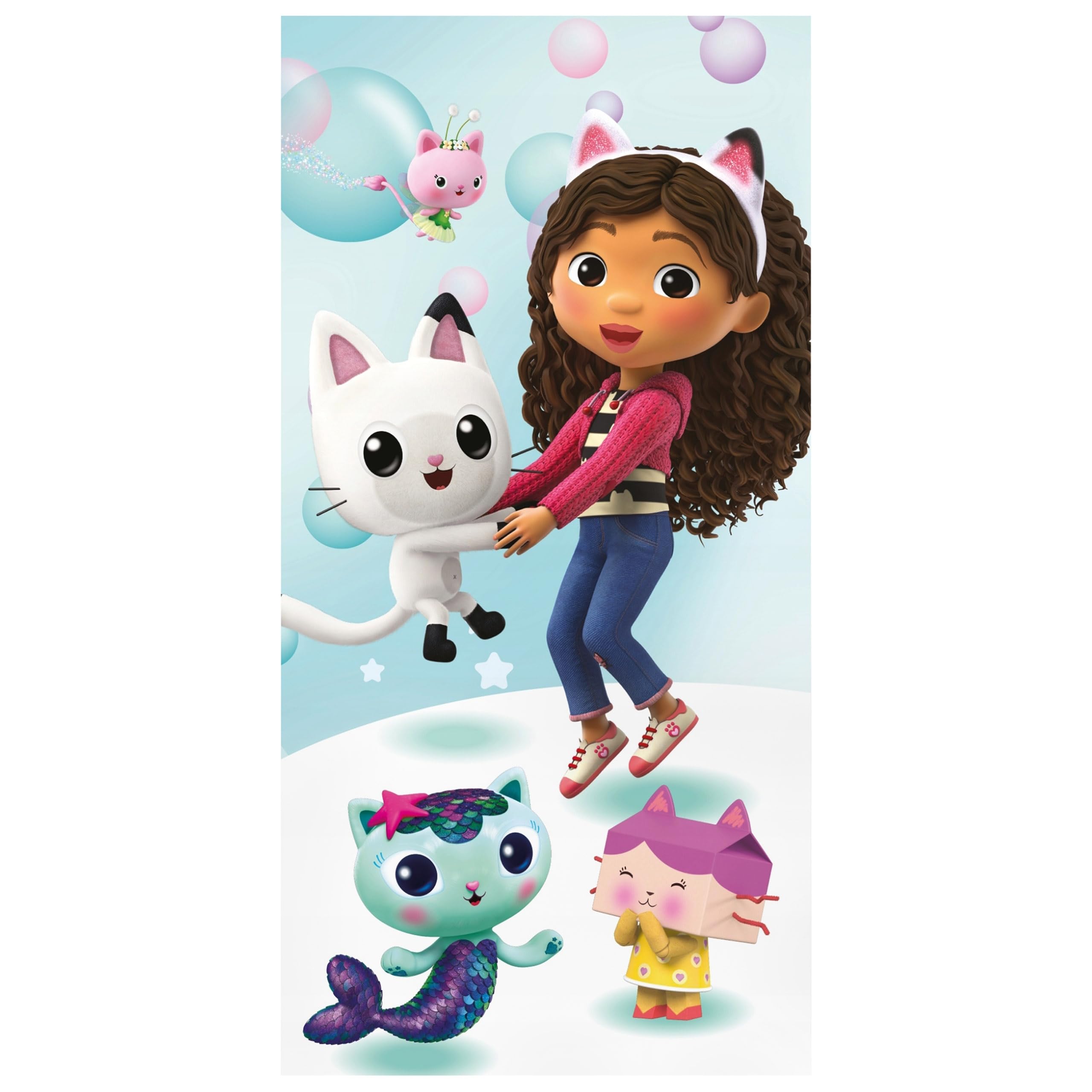 Sarcia.eu B Gabby’s Dollhouse Colourful, Quick-Drying Each Towel, Ath Towel For Children Cotton 70X140 Cm Oeko-Tex (B)