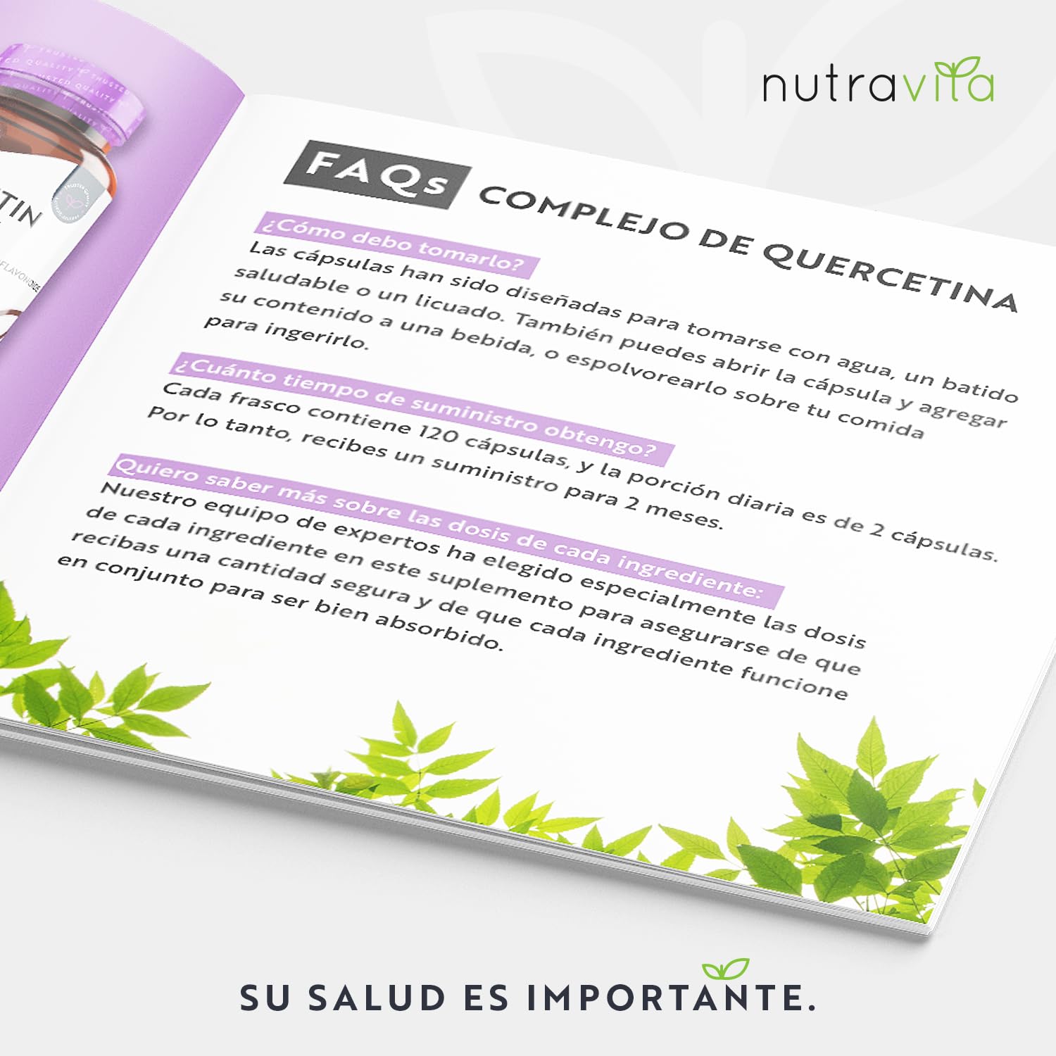 Quercetina 500 Mg Con Bromelina Y Vitamina C - 120 Cápsulas Veganas - Para Apoyo Inmunológico - Mezclado Con Rosa Mosqueta, Bioflavonoides, Acerola Y Rutina