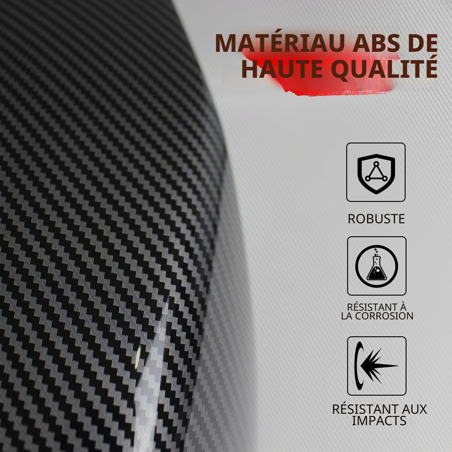 Panneaux de carénage compatibles avec Can-Am Ryker tous les modèles Accessoires en fibre de carbone motif remplacement pour 219400803 2 PCS