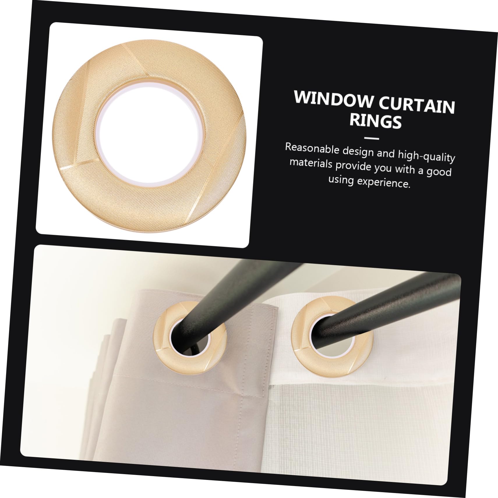 Vorhang Ösenringe und Praktischem Schnallenverschluss aus Kunststoff 80 Stück mit Glatten Kanten Rundes Design für Vorhangdekoration im Wohnzimmer und Schlafzimmer
