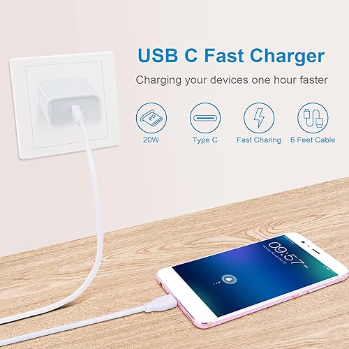Miniatura 7 de Cargador rápido USB C para Google Pixel 10 Pro XL 9a 9 Pro XL Fold 9 8a 8 Pro 7a 7 Pro 6 6Pro 6a 5 4a 4XL 3a 3XL 2XL, Samsung Galaxy A16 A15 5G S25,
