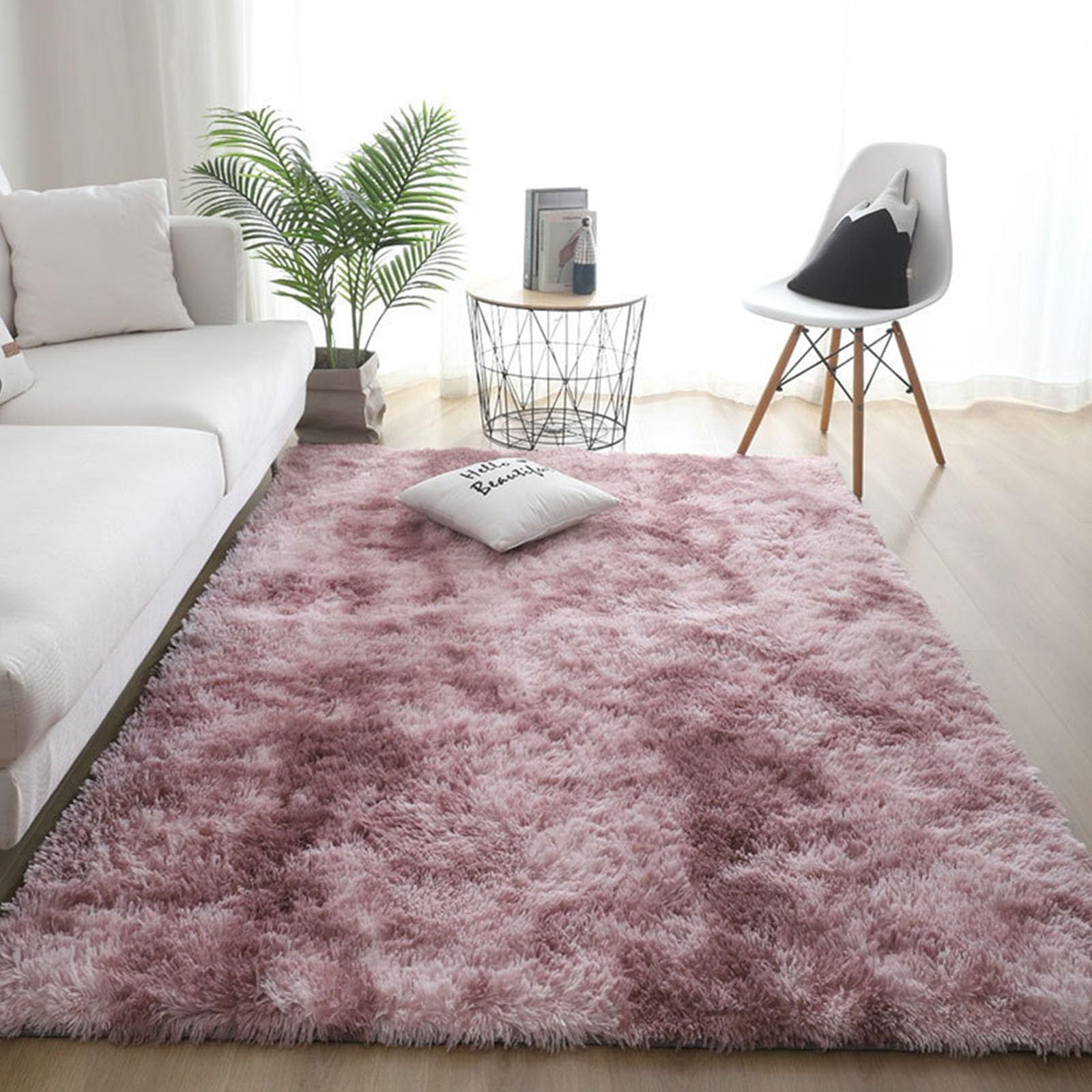 Tapis moelleux de salon rose violet pour infuser douceur et sérénité dans votre foyer