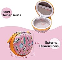 Vista 2 de Funda LTGEM Compatible con Tamagotchi Pix/Tamagotchi Original, Funda Protectora de Transporte con Cordón para el Cuello (Naranja)