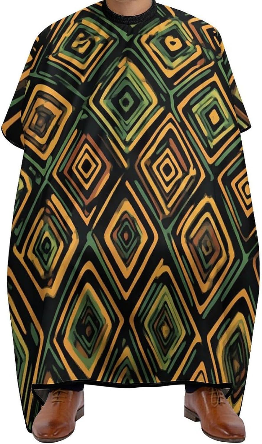 Abstract Grunge Pattern Folk Barber Cape Professional Hair Cutting Apron Hairdresser Cape for Men Women