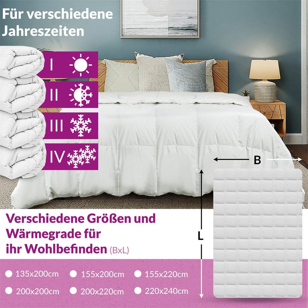 B!HOME Sommerdecke 100% Daunen Baby 100x135cm Kinder Decke Sommerbett