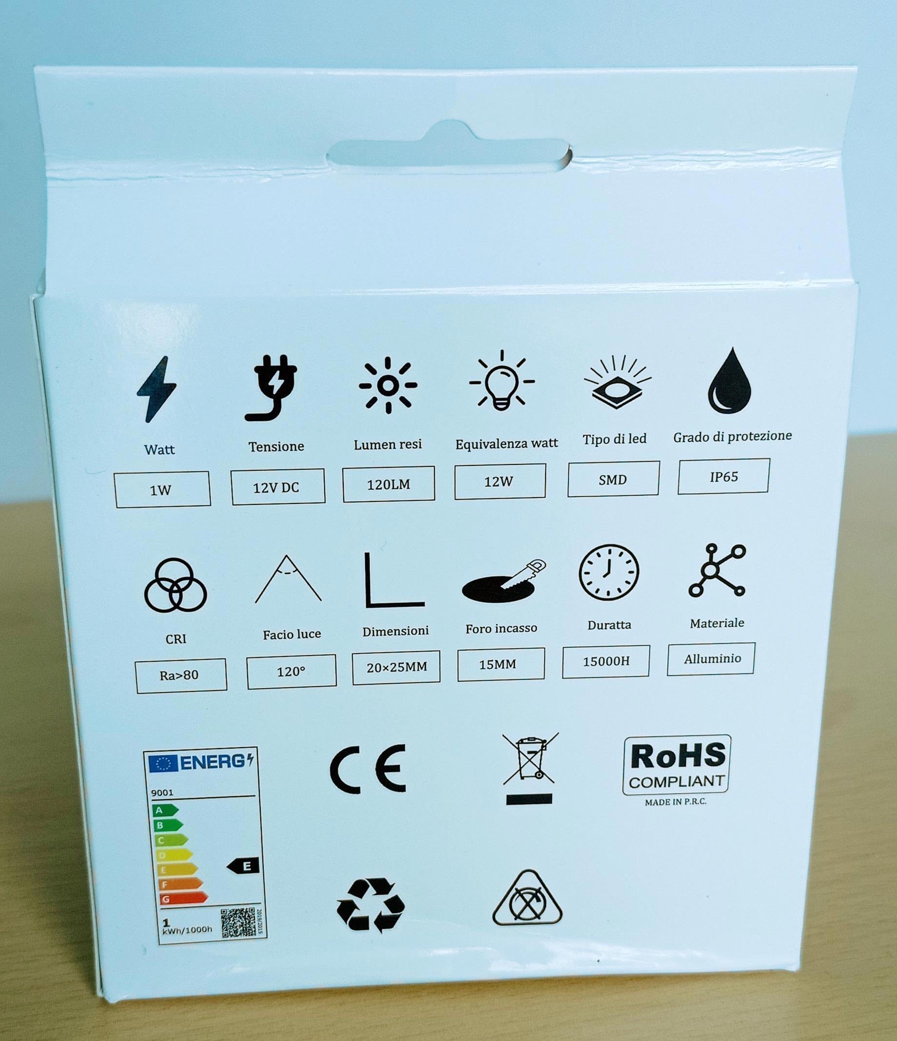 Mini Spot LED IP65 1W 12V - Encastrable Pour Ciel étoilé, Douche, Bateau