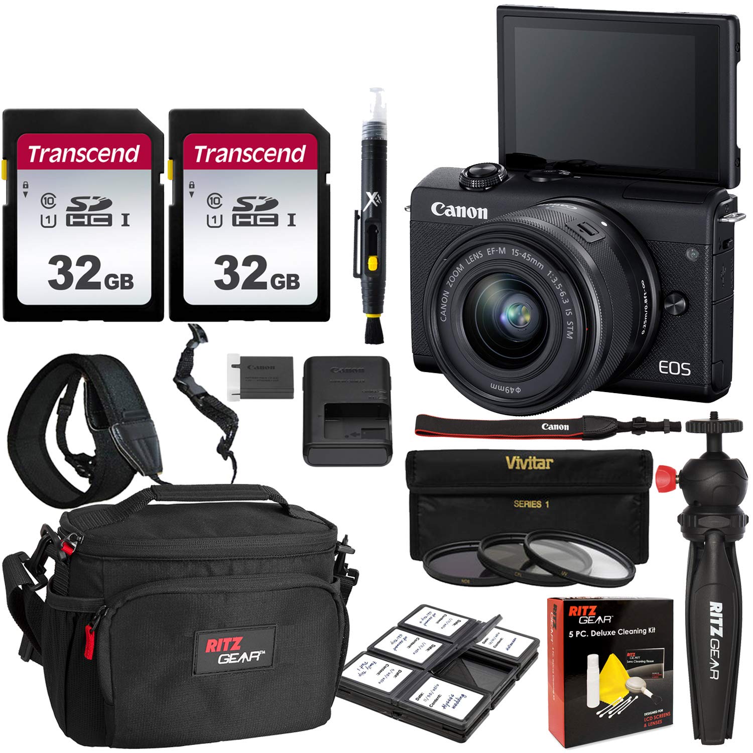 Canon Eos M200 Mirrorless Camera Black With 15 45mm Is