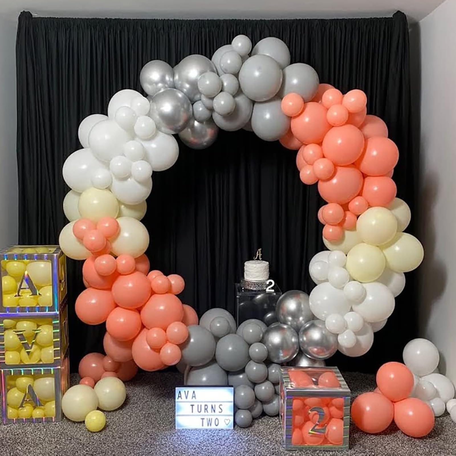 Metalowy okrągły zestaw łuków balonowych, stojak na tło weselne, dekoracja na ślub i oświadczyny, ramka łukowa, na ceremonię, przyjęcie, urodziny, baby shower, rocznicę, altany, balon, dekoracja