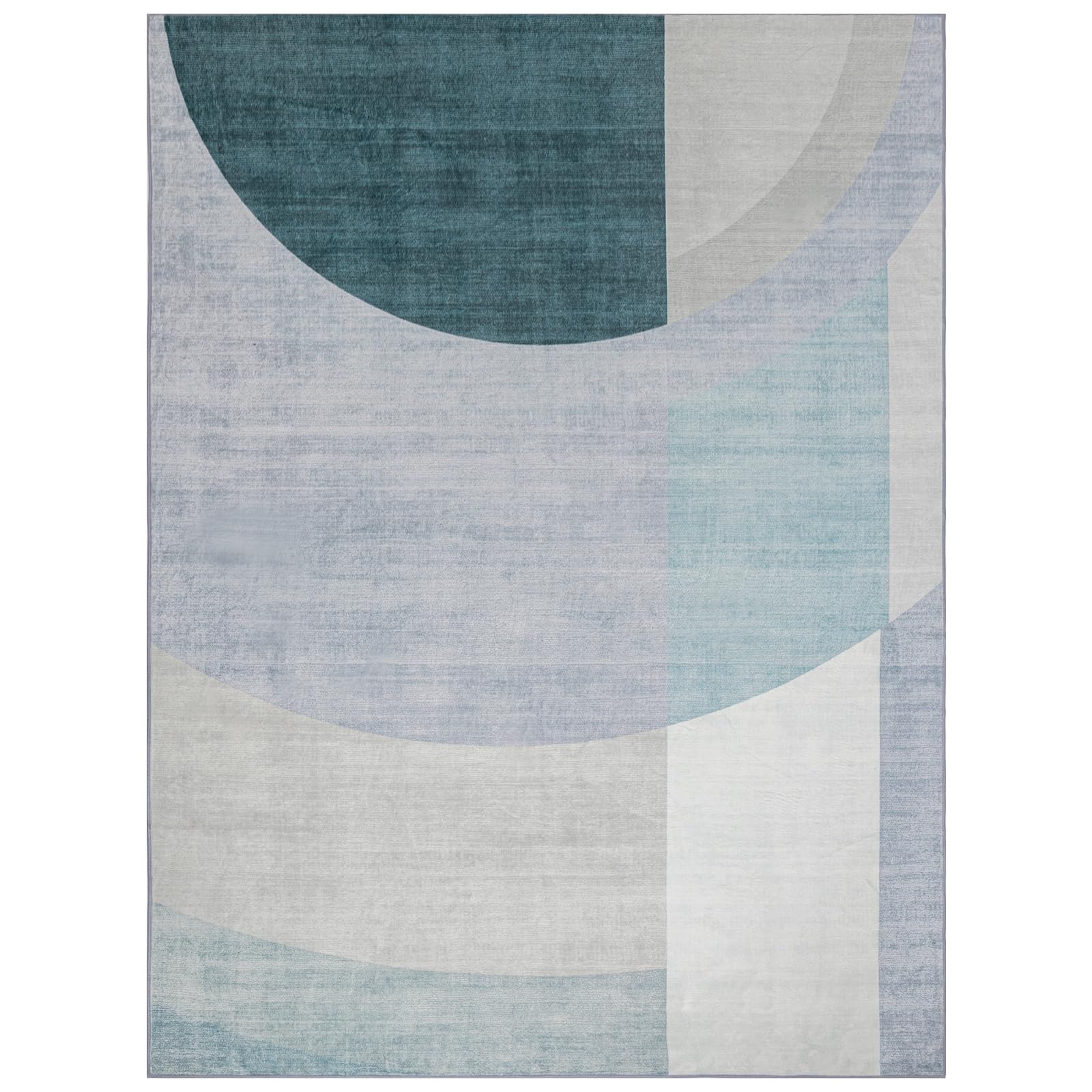 Calore Rugs Living Room 160x230cm Washable Non Slip Geometric Blue Grey — image 1