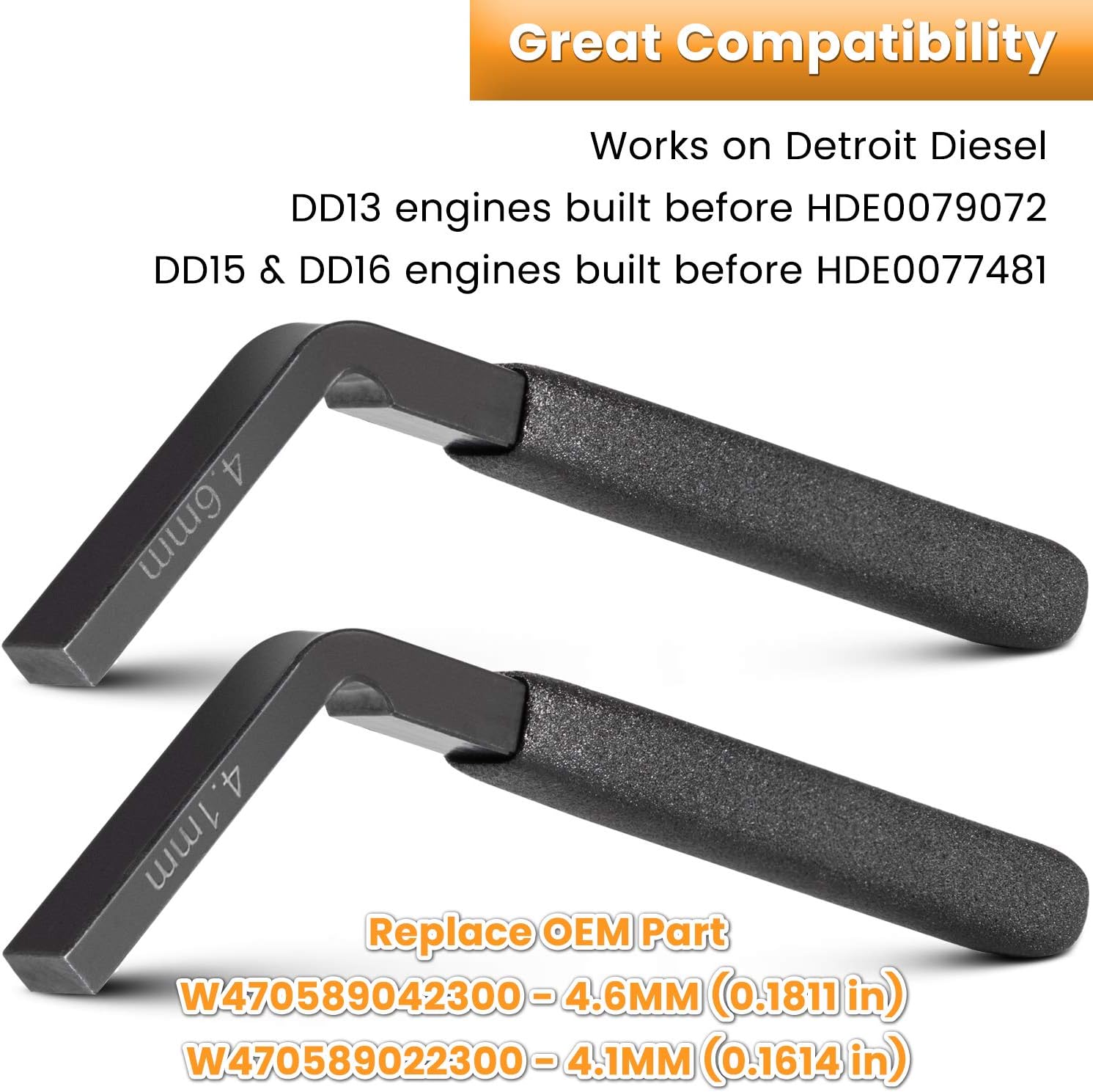 For Detroit Diesel DD15 Engine Camshaft Timing Tool TDC Locating Pin Brake Adjustment Tool Barring Tool Fuel Line Socket J-47487 J-48630 W47058090900 W470589104000 W470589001500 J-46392 W470589046300